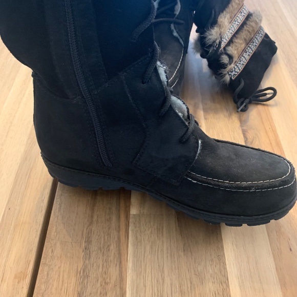 Saute mouton suede and fur boot - Picture 8 of 9